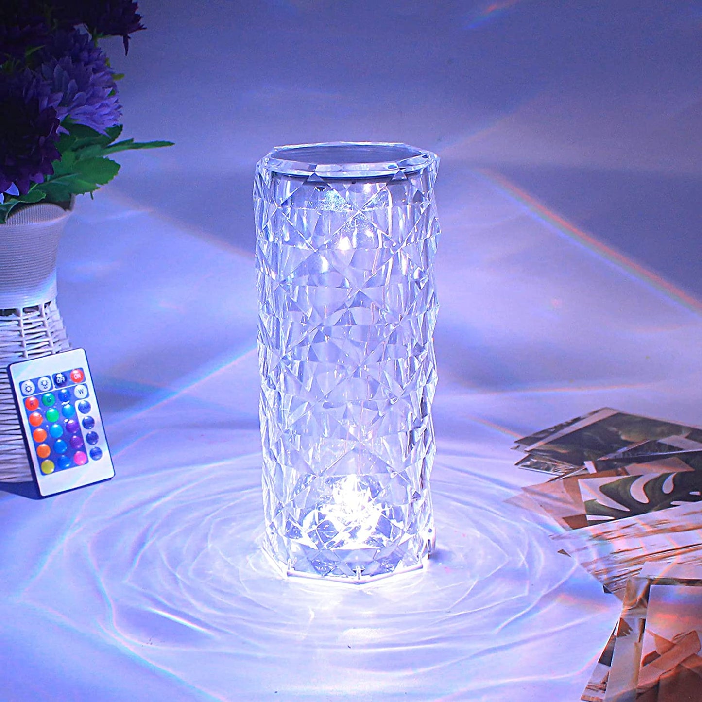 Crystal Table Lamp Color Changing