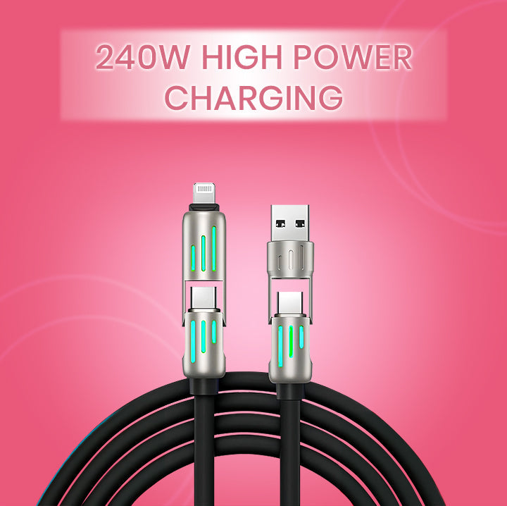 4 In 1 Convertible USB Fast Charging Cable,