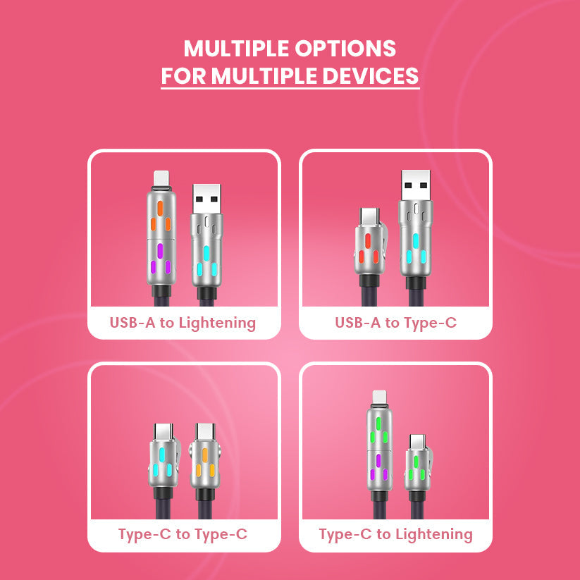 4 In 1 Convertible USB Fast Charging Cable,
