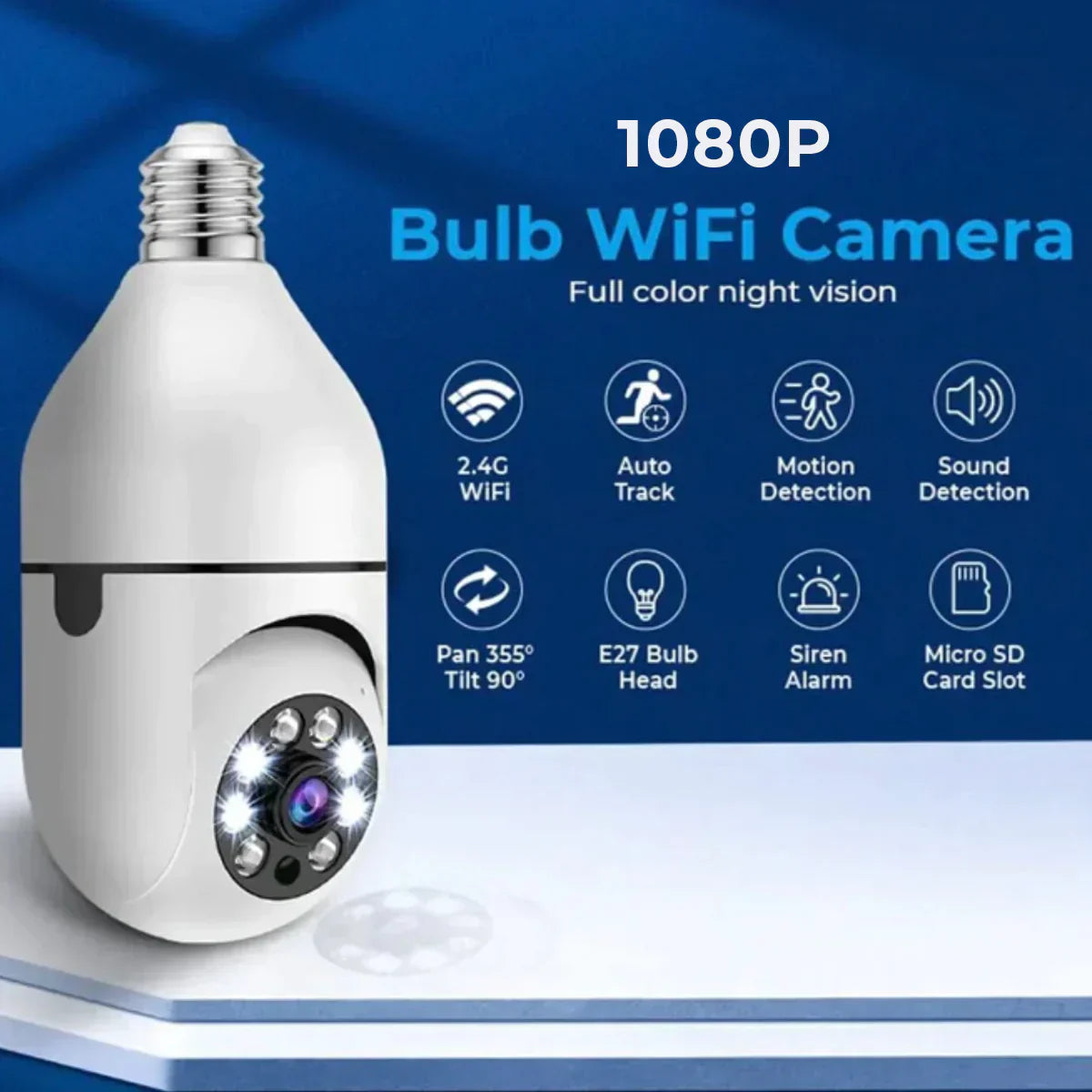 WIFI SMART CAMERA BULB CAMERA 360 ROTATE 4K CAMERA