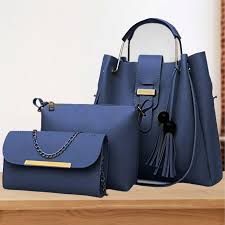 Hand bags for girls pack of 3 piece set with long strap and stylish