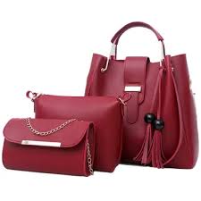 Hand bags for girls pack of 3 piece set with long strap and stylish