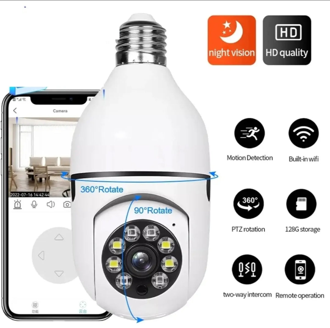 WIFI SMART CAMERA BULB CAMERA 360 ROTATE 4K CAMERA