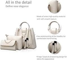 Hand bags for girls pack of 3 piece set with long strap and stylish