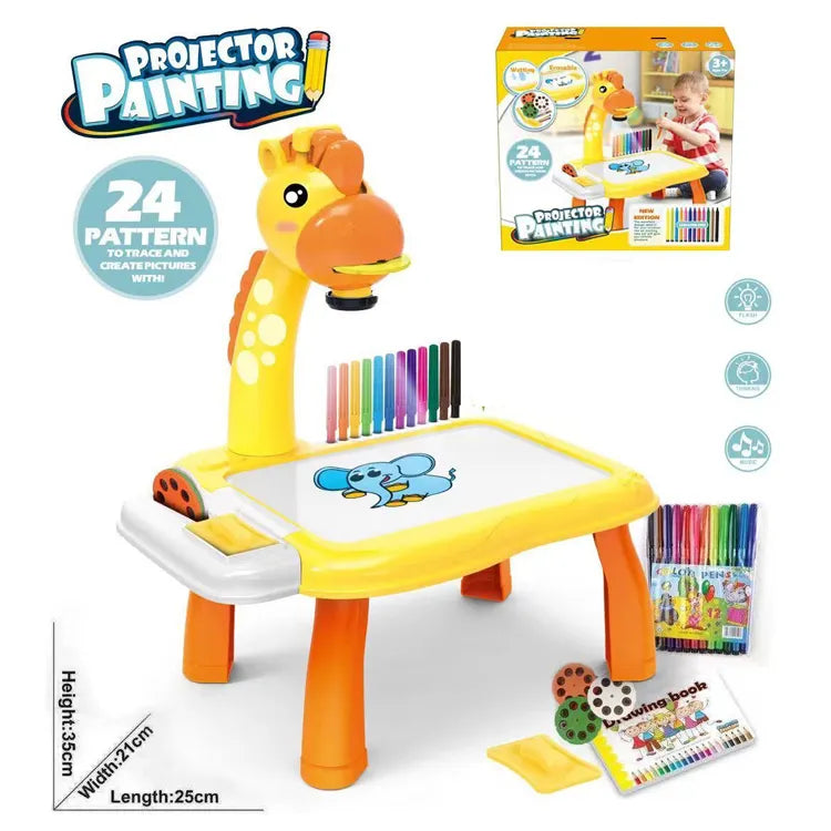 Kids Projector Painting & Drawing Table Set large size